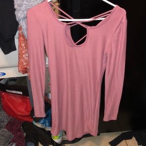 Dereks heart. Pink body fitting dress. M.